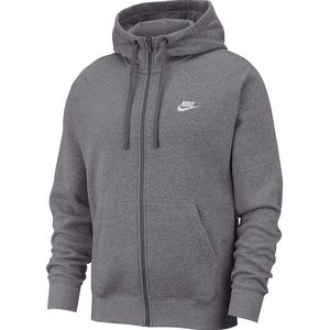 Nike Men Sportswear Full-Zip Hoodie Gray Size XXL